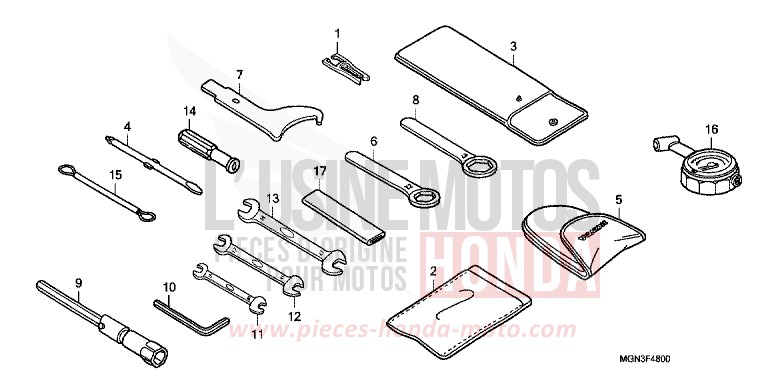 OUTILS de CBF600N ABS PEARL NIGHTSTAR BLACK (NHA84) de 2010